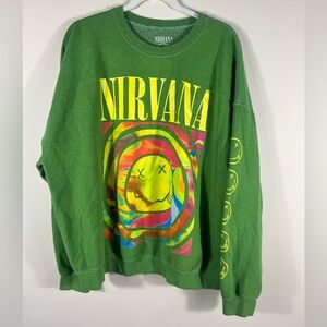 Nirvana Green Graphic unisex oversized Sweatshirt
